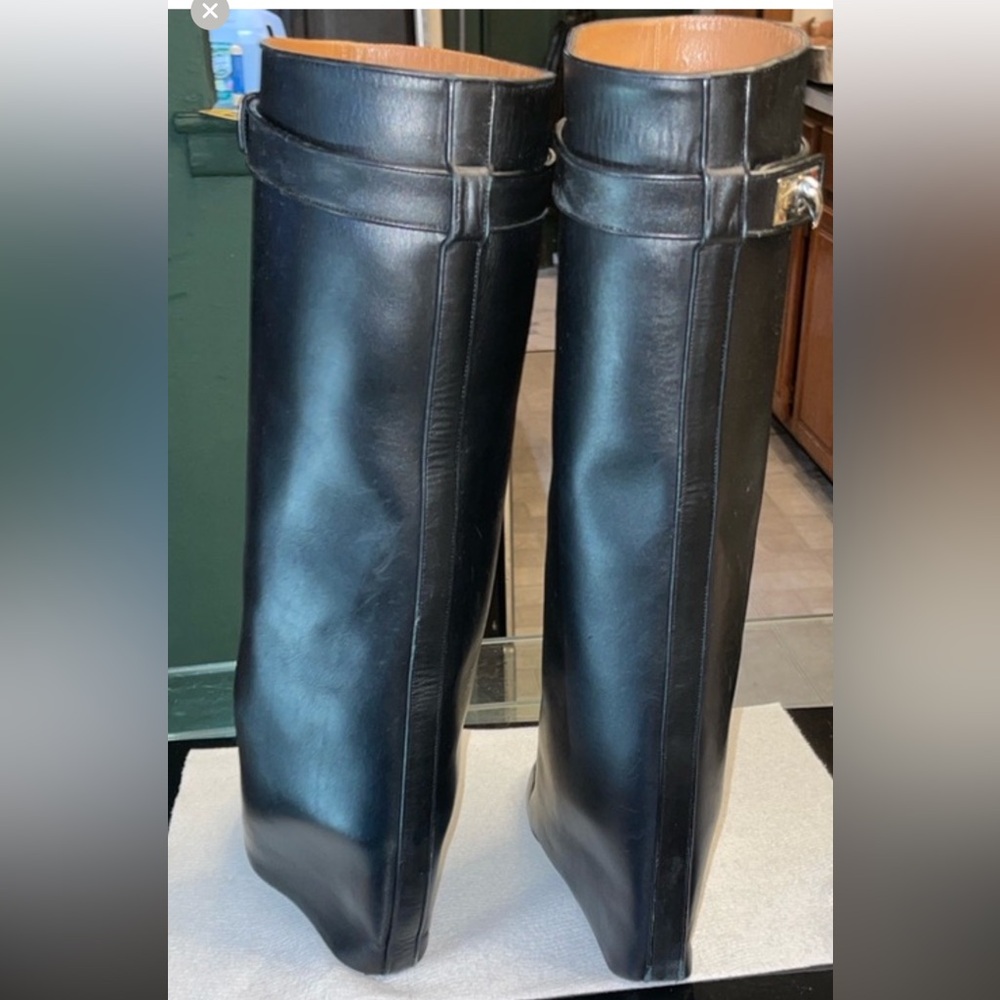 Givenchy Black Over the Knee Boots - Picture 3 of 9